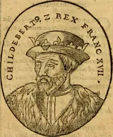 An illustration from La chronique des roys de France, puis Pharamond iusques au roy Henry, troisiesme, selon la computation des ans, iusques en l'an mil cinq cens soixante & quinze : Le catalogue des papes, puis S. Pierre iusques à Gregoire, treiziesme du nom. Le Catalogue des empereurs, puis Octouian Cesar iusques à Maximilian, present (1576)