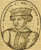 An illustration from La chronique des roys de France, puis Pharamond iusques au roy Henry, troisiesme, selon la computation des ans, iusques en l'an mil cinq cens soixante & quinze : Le catalogue des papes, puis S. Pierre iusques à Gregoire, treiziesme du nom. Le Catalogue des empereurs, puis Octouian Cesar iusques à Maximilian, present (1576)