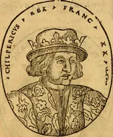 An illustration from La chronique des roys de France, puis Pharamond iusques au roy Henry, troisiesme, selon la computation des ans, iusques en l'an mil cinq cens soixante & quinze : Le catalogue des papes, puis S. Pierre iusques à Gregoire, treiziesme du nom. Le Catalogue des empereurs, puis Octouian Cesar iusques à Maximilian, present (1576)