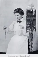 An illustration from Lacis, practical instructions in filet brodé or darning on net; (1909)
