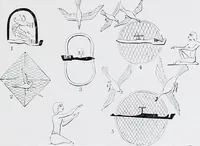 An illustration from Lacis, practical instructions in filet brodé or darning on net; (1909)