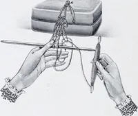 An illustration from Lacis, practical instructions in filet brodé or darning on net; (1909)