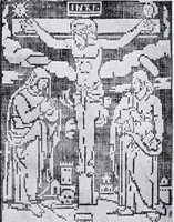 An illustration from Lacis, practical instructions in filet brodé or darning on net; (1909)
