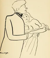 An illustration from La comédie-francaise [1905-1906]; dessins. Avec la préf. de Robert de Montesquiou (1906)