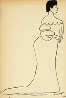 An illustration from La comédie-francaise [1905-1906]; dessins. Avec la préf. de Robert de Montesquiou (1906)