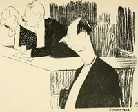An illustration from La comédie-francaise [1905-1906]; dessins. Avec la préf. de Robert de Montesquiou (1906)
