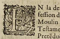 An illustration from La confession du Sieur du Moulin, ministre de Charanton. Contre la doctrine des ministres pretendus reformez. (1618)