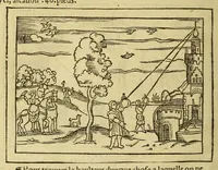 An illustration from La cosmographie de Pierre Apian, libure tresutile, traictant de toutes les regions [et] pays du monde par artifice astronomicque, nouuellement traduict de latin en françois. ; Et par Gemma Frison ... corrige. Auecq[ue] aultres libures du mesme Gemma Fr. appartenantz audict artifice, com[m]e la page ensuyuante la declaire (1544)