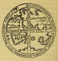 An illustration from La cosmographie de Pierre Apian, ... traictant de toutes les regions, pais, villes, [et] citez du monde, par artifice astronomique, (1551)