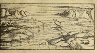 An illustration from La cosmographie vniuerselle, contenant la situation de toutes les parties du monde, auec leurs proprietez & appartenances. : La description des pays & regions diceluy ... (1568)