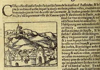 An illustration from La cosmographie vniuerselle, contenant la situation de toutes les parties du monde, auec leurs proprietez & appartenances. : La description des pays & regions diceluy ... (1568)