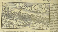 An illustration from La cosmographie vniuerselle de tout le monde. : En laquelle, suiuant les auteurs plus dignes de foy, sont au vray descriptes toutes les parties habitables, & non habitables de la terre, & de la mer, leurs assiettes & choses qu'elles produisent ... auec plusieurs autres choses, le sommaire desquelles se void en la page suiuante. (1575)
