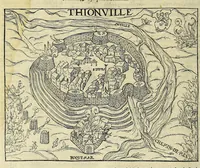 Picture 3 of 62 from La cosmographie vniuerselle de tout le monde. : En laquelle, suiuant les auteurs plus dignes de foy, sont au vray descriptes toutes les parties habitables, & non habitables de la terre, & de la mer, leurs assiettes & choses qu'elles produisent ... auec plusieurs autres choses, le sommaire desquelles se void en la page suiuante. (1575), leaf 48