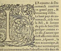 An illustration from La cosmographie vniuerselle de tout le monde. : En laquelle, suiuant les auteurs plus dignes de foy, sont au vray descriptes toutes les parties habitables, & non habitables de la terre, & de la mer, leurs assiettes & choses qu'elles produisent ... auec plusieurs autres choses, le sommaire desquelles se void en la page suiuante. (1575)
