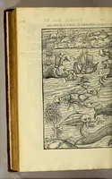 An illustration from La cosmographie vniuerselle de tout le monde. : En laquelle, suiuant les auteurs plus dignes de foy, sont au vray descriptes toutes les parties habitables, & non habitables de la terre, & de la mer, leurs assiettes & choses qu'elles produisent ... auec plusieurs autres choses, le sommaire desquelles se void en la page suiuante. (1575)