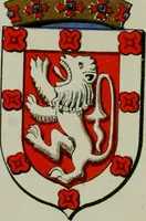 An illustration from Lacunar basilicae Sancti Macarii, aberdonensis : the heraldic ceiling of the cathedral church of St. Machar, old Aberdeen, described in historical and armorial detail by William Duguid Geddes, LL.D., and Peter Duguid (1888)