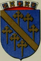An illustration from Lacunar basilicae Sancti Macarii, aberdonensis : the heraldic ceiling of the cathedral church of St. Machar, old Aberdeen, described in historical and armorial detail by William Duguid Geddes, LL.D., and Peter Duguid (1888)
