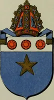 An illustration from Lacunar basilicae Sancti Macarii, aberdonensis : the heraldic ceiling of the cathedral church of St. Machar, old Aberdeen, described in historical and armorial detail by William Duguid Geddes, LL.D., and Peter Duguid (1888)