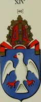 An illustration from Lacunar basilicae Sancti Macarii, aberdonensis : the heraldic ceiling of the cathedral church of St. Machar, old Aberdeen, described in historical and armorial detail by William Duguid Geddes, LL.D., and Peter Duguid (1888)