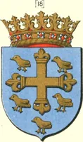 An illustration from Lacunar basilicae Sancti Macarii, aberdonensis: the heraldic ceiling of the cathedral church of St. Machar, old Aberdeen (1888)