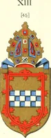 An illustration from Lacunar basilicae Sancti Macarii, aberdonensis: the heraldic ceiling of the cathedral church of St. Machar, old Aberdeen (1888)