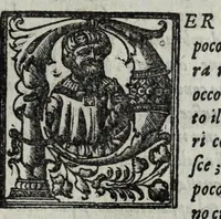 An illustration from La cvriosa et diletteuole aggionta del sig. Ant. Maria Spelta, cittadino pavese, all' Historia sua : nella qvale oltra la vaghezza di molte cose, che dall'anno 1596 fino al 1603 s'intendono, sono anco componimenti arguti, da quali non poco gusto gli eleuati spiriti potranno prendere (1602)