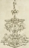 An illustration from La cvstodia d'oro : godvta nel vigilantissimo confalonierato dell'illvstrissimo signor senatore Francesco Ratta, e simboleggiata nel dilvisontvos.mo convito fatto all' ill.mo publico & ecc.si sig.ri anziani il primo bimestre dell'anno 1693 (1693)