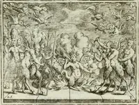 An illustration from L'Adamo : sacra rapresentatione (1617)