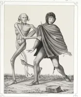 An illustration from La danse des morts à Bâle (1840)