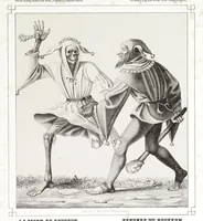 An illustration from La danse des morts à Bâle (1840)