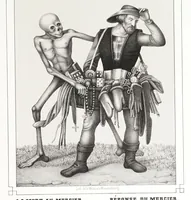 An illustration from La danse des morts à Bâle (1840)