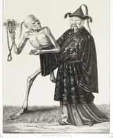 An illustration from La danse des morts à Bâle (1840)