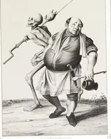 An illustration from La danse des morts à Bâle (1840)