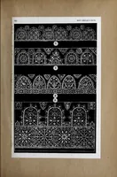 An illustration from La dentelle : transformations progressives, XVIe et XVIIe siècles : cinq cents reproductions documentaires (Allemagne, France et Italie.) Aubes, berthes, bordures, carrés, collerettes, feuillages, fraises, gorferins, manchettes, mouchoirs, pertuis, etc (1908)