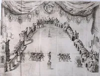 Picture 6 of 6 from La distruttione d'Alba : rappresentata in Bologna da gl'illustrissimi signori confaloniere di giustitia, et anziani, del quarto bimestere MDCLXXIII. in occasione della festa della porchetta, et à medesimi signori dedicata (1673), leaf 17