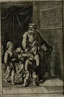 An illustration from La doctrine des moeurs : qui represente en cent tableaux la différence des passions, et enseigne la manière de parvenir à la sagesse universelle (1688)
