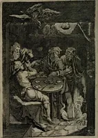An illustration from La doctrine des moeurs : qui represente en cent tableaux la différence des passions, et enseigne la manière de parvenir à la sagesse universelle (1688)