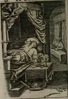 An illustration from La doctrine des moeurs : qui represente en cent tableaux la différence des passions, et enseigne la manière de parvenir à la sagesse universelle (1688)