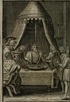 An illustration from La doctrine des moeurs : qui represente en cent tableaux la différence des passions, et enseigne la manière de parvenir à la sagesse universelle (1688)