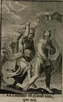 An illustration from La doctrine des moeurs : qui represente en cent tableaux la différence des passions, et enseigne la manière de parvenir à la sagesse universelle (1688)