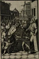 An illustration from La doctrine des moeurs : qui represente en cent tableaux la différence des passions, et enseigne la manière de parvenir à la sagesse universelle (1688)