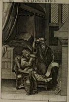 An illustration from La doctrine des moeurs : qui represente en cent tableaux la différence des passions, et enseigne la manière de parvenir à la sagesse universelle (1688)