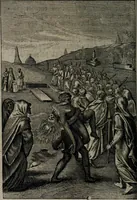 An illustration from La doctrine des moeurs : qui represente en cent tableaux la différence des passions, et enseigne la manière de parvenir à la sagesse universelle (1688)
