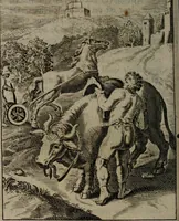 An illustration from La doctrine des moeurs : qui represente en cent tableaux la différence des passions, et enseigne la manière de parvenir à la sagesse universelle (1688)