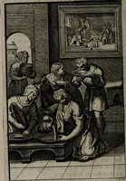 An illustration from La doctrine des moeurs : qui represente en cent tableaux la différence des passions, et enseigne la manière de parvenir à la sagesse universelle (1688)