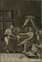 An illustration from La doctrine des moeurs : qui represente en cent tableaux la différence des passions, et enseigne la manière de parvenir à la sagesse universelle (1688)