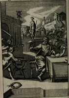 An illustration from La doctrine des moeurs : qui represente en cent tableaux la différence des passions, et enseigne la manière de parvenir à la sagesse universelle (1688)