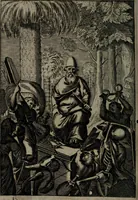 An illustration from La doctrine des moeurs : qui represente en cent tableaux la différence des passions, et enseigne la manière de parvenir à la sagesse universelle (1688)