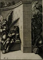 An illustration from La doctrine des moeurs : qui represente en cent tableaux la différence des passions, et enseigne la manière de parvenir à la sagesse universelle (1688)