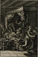 An illustration from La doctrine des moeurs : qui represente en cent tableaux la différence des passions, et enseigne la manière de parvenir à la sagesse universelle (1688)